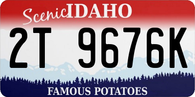 ID license plate 2T9676K