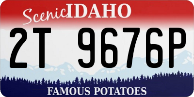ID license plate 2T9676P