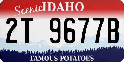 ID license plate 2T9677B