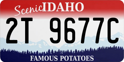 ID license plate 2T9677C