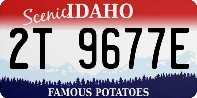 ID license plate 2T9677E