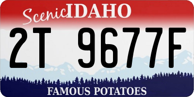 ID license plate 2T9677F