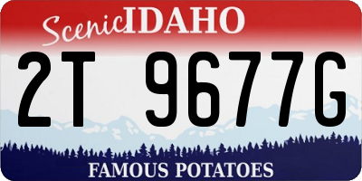 ID license plate 2T9677G