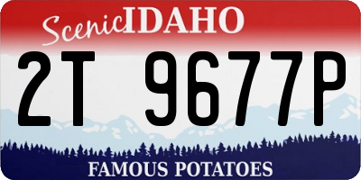 ID license plate 2T9677P