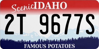 ID license plate 2T9677S