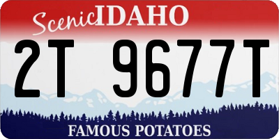 ID license plate 2T9677T