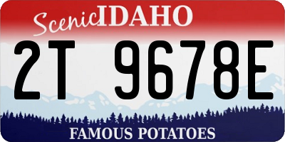 ID license plate 2T9678E