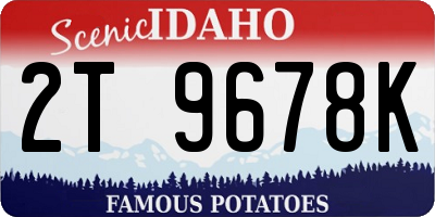 ID license plate 2T9678K