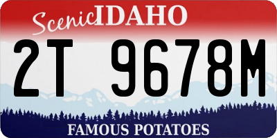 ID license plate 2T9678M