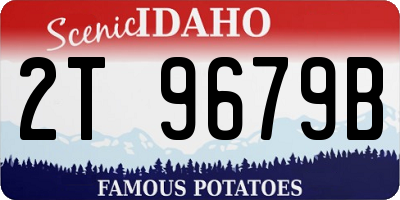 ID license plate 2T9679B