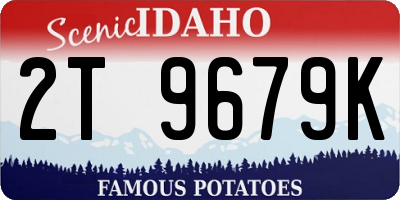 ID license plate 2T9679K