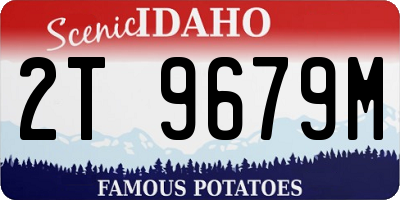 ID license plate 2T9679M