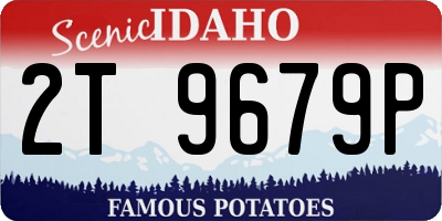 ID license plate 2T9679P