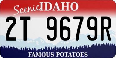 ID license plate 2T9679R