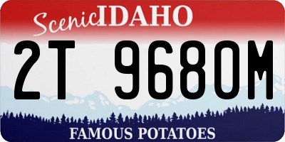 ID license plate 2T9680M