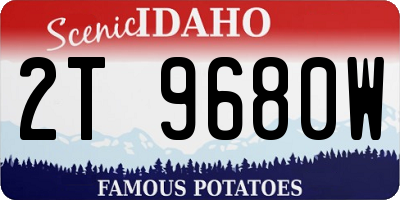 ID license plate 2T9680W
