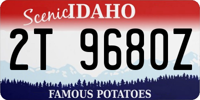 ID license plate 2T9680Z