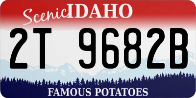 ID license plate 2T9682B