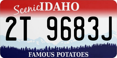 ID license plate 2T9683J