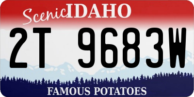 ID license plate 2T9683W