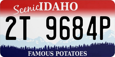 ID license plate 2T9684P