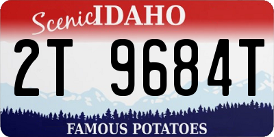 ID license plate 2T9684T