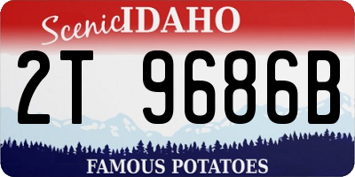 ID license plate 2T9686B