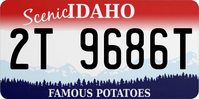 ID license plate 2T9686T
