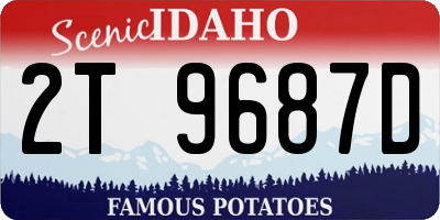 ID license plate 2T9687D