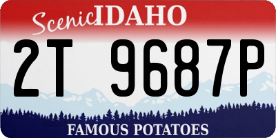 ID license plate 2T9687P