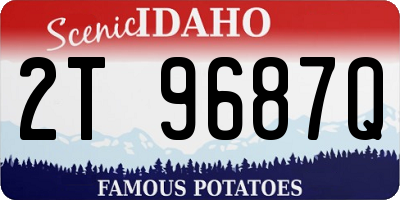 ID license plate 2T9687Q