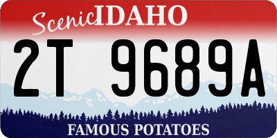 ID license plate 2T9689A
