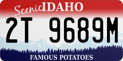 ID license plate 2T9689M