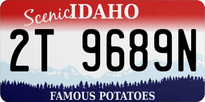 ID license plate 2T9689N