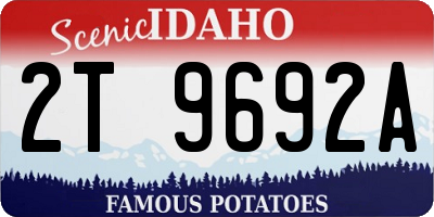 ID license plate 2T9692A