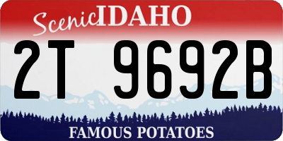 ID license plate 2T9692B