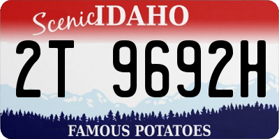 ID license plate 2T9692H