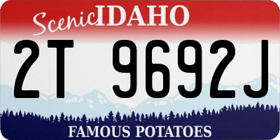 ID license plate 2T9692J