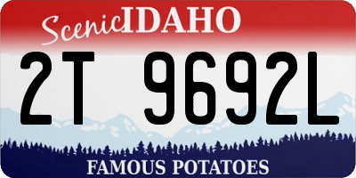 ID license plate 2T9692L