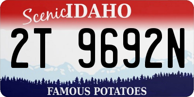 ID license plate 2T9692N