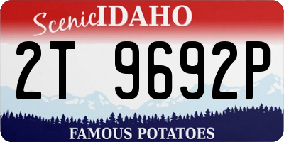 ID license plate 2T9692P