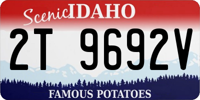 ID license plate 2T9692V