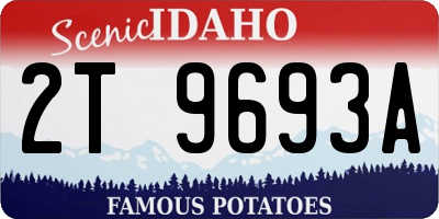 ID license plate 2T9693A