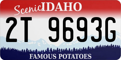 ID license plate 2T9693G