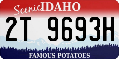 ID license plate 2T9693H