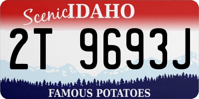 ID license plate 2T9693J