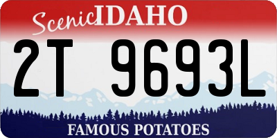 ID license plate 2T9693L