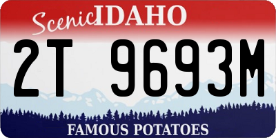 ID license plate 2T9693M