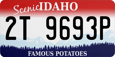 ID license plate 2T9693P