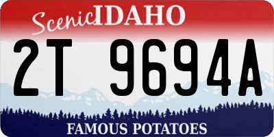 ID license plate 2T9694A